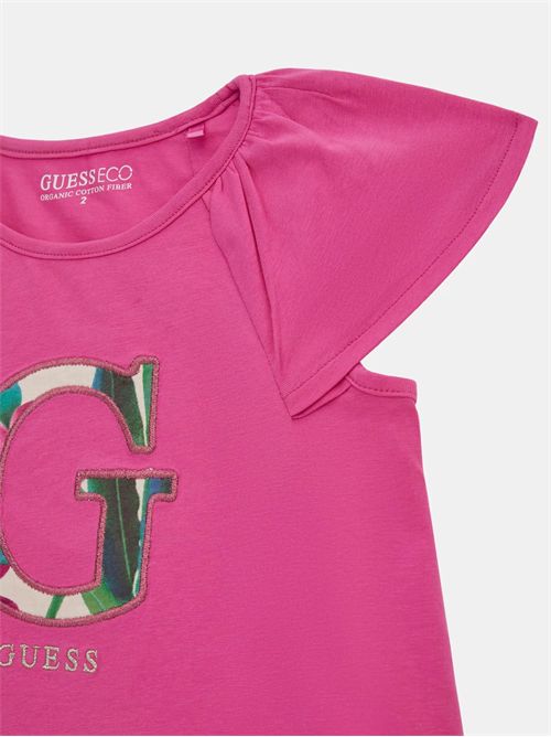 t-shirt e leggings bambina fucsia GUESS | K5GG02K6YW4/G6V7